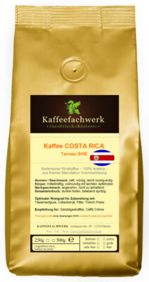 Frisch gerösteter Kaffee Costa Rica Tarrazu   Kostenfreier Inlandsversand