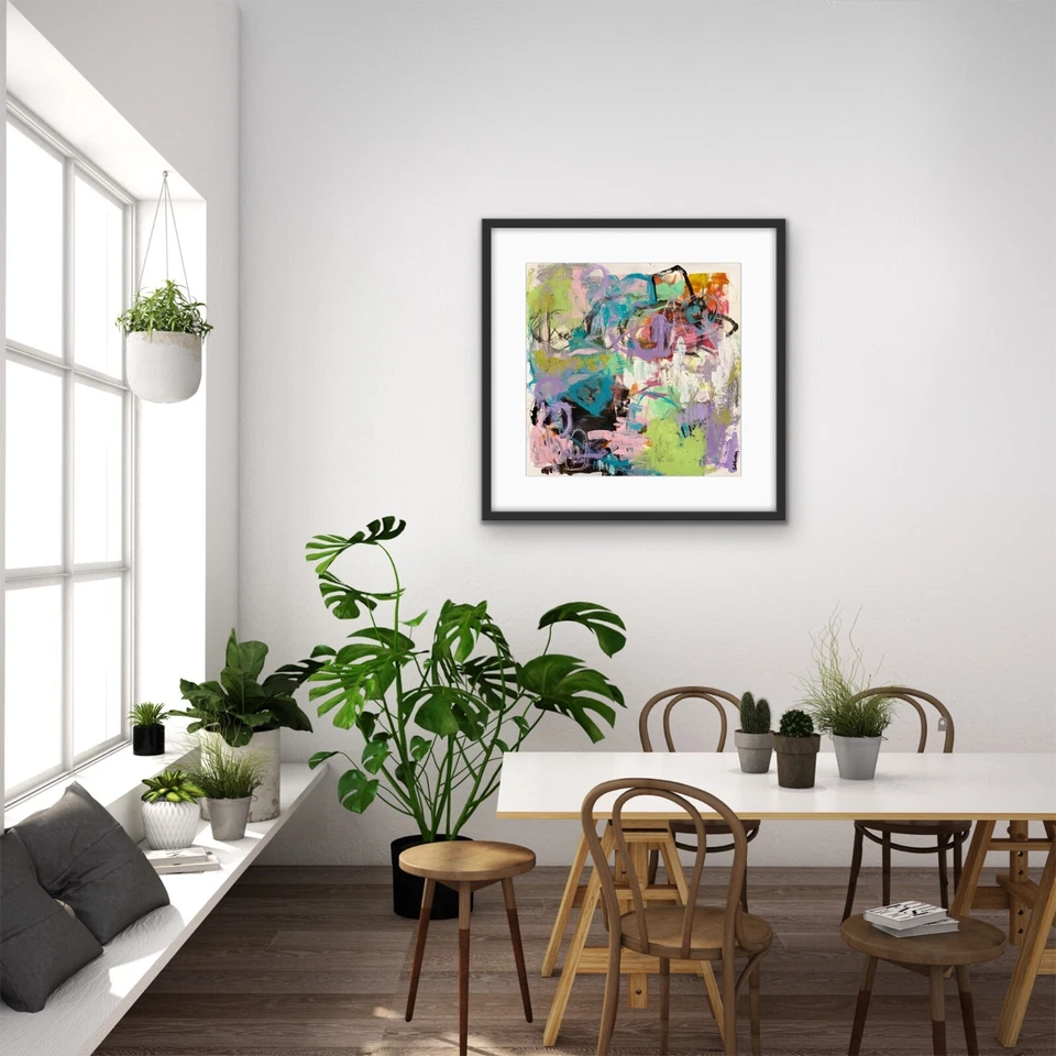 OOAK painting art Bold Contemporary Abstract Expressionism Vivid Colors by KatC - Image 4 of 4