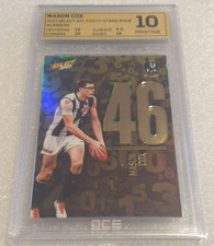 2023 Footy Stars Numbers Mason Cox #ed/255 - Collingwood Magpies - Graded 10