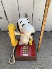 Vintage Snoopy  Woodstock Rotary Dial Phone Peanuts 1976 Peanuts
