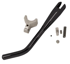 Black 1 1/8" Weld On Kick Side Jiffy Stand For Harley Chopper Bobber 23022