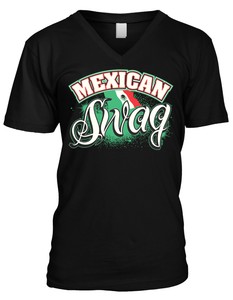 Mexican Swag Mexico Pride Flag Colors National Style Team Men/'s V-Neck T-Shirt