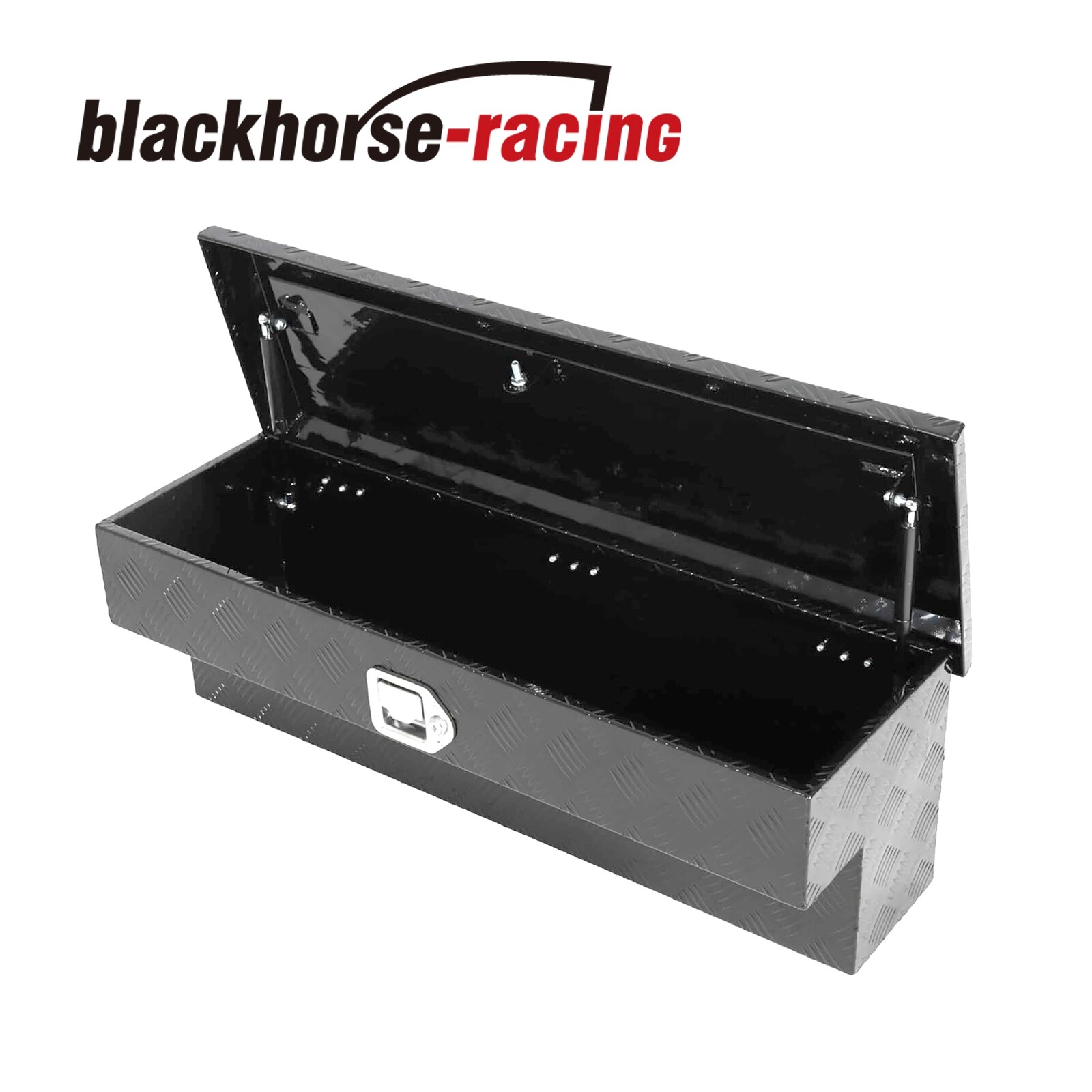 36"X12"X12" Black Aluminum Pickup Truck Bed Tool Box Trailer Storage w/ Lock Key