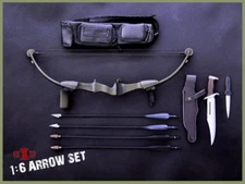 X-TOYS 1:6 Bow Arrows Knife Weapon Model For 12" Male Action Figure Body Dolls