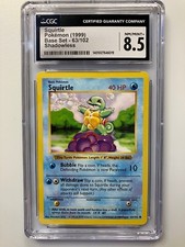 Squirtle 63/102 Base Set Shadowless CGC 8.5 Pokemon
