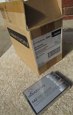 Imation 542 Box of 20 NEW 90 Minute Cassette Tapes Sealed Standard Dictating