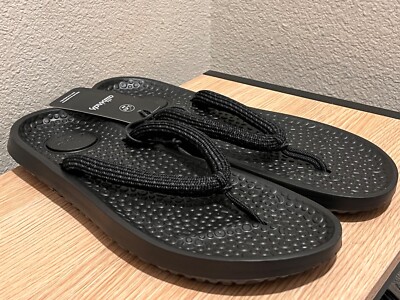 Allbirds Sugar Zeffer Flip Flops Sandals Black Summer Adult Men's 10  Women's 12