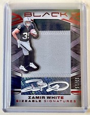 2022 Panini Black FOTL /15 ZAMIR WHITE Auto Rookie Sizeable Signatures Patch SSP