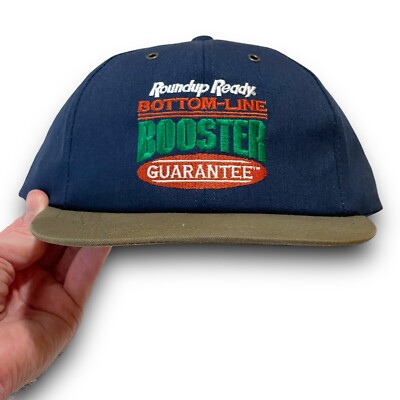 Vintage Snapback Hat Roundup Ready Booster K Products Made in the USA Cap