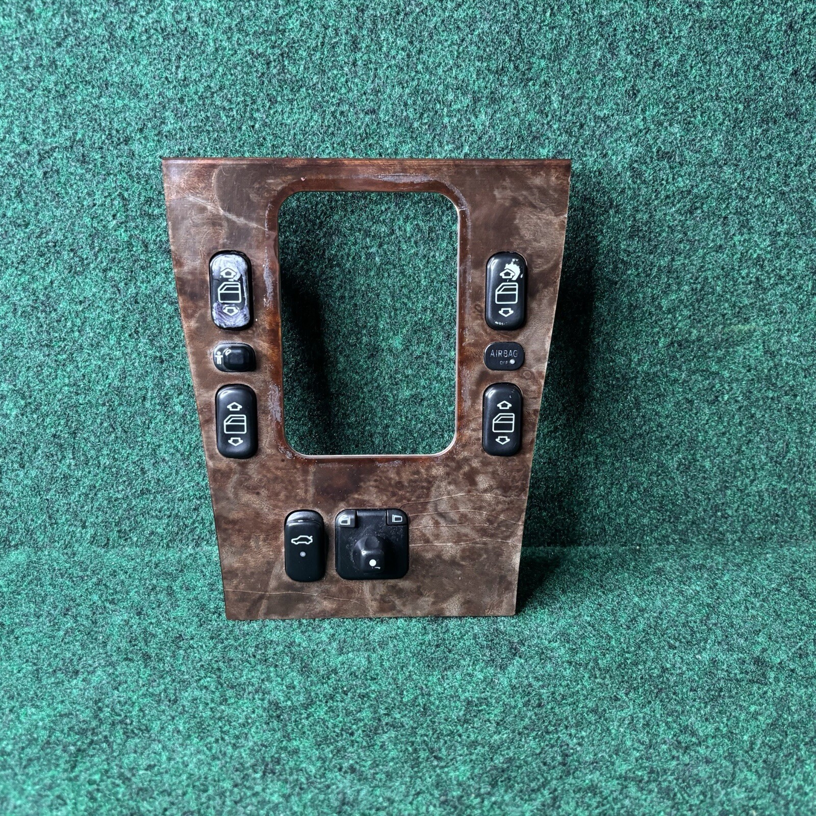 MERCEDES BENZ OEM C43 C230 C280 FRONT WOOD CENTER MASTER WINDOW SWITCH 98-02 3