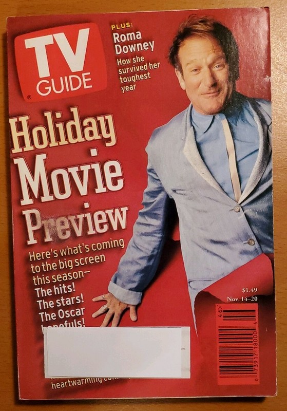 TV GUIDE 14-20 NOV 1998 ISSUE - ROBIN WILLIAMS COVER - HOLIDAY MOVIE PREVIEW