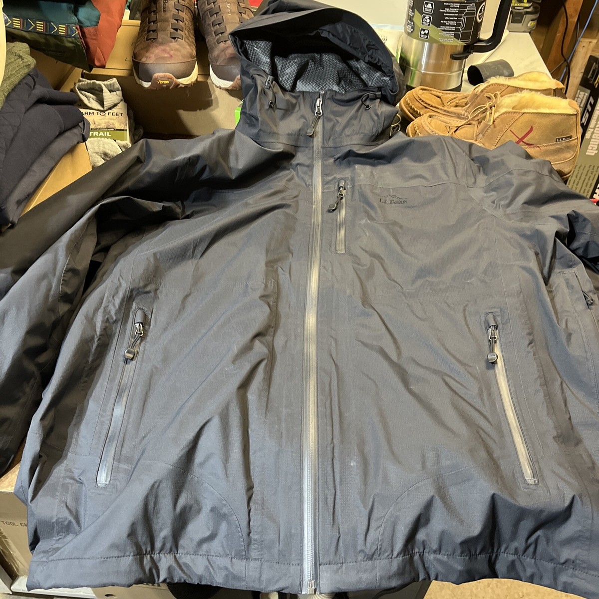 LL Bean Weather Challenger 3-in-1 Hooded Jacket Primaloft Black