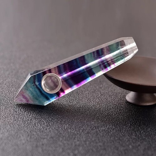Tupas de cristal de cuarzo natural varita de obelisco puntiagudo pipa para fumar reiki regalo de curación. - Imagen 15 de 123