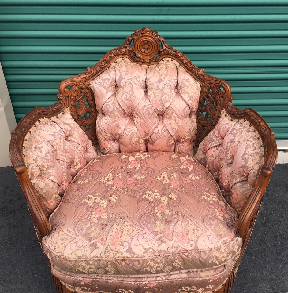 古董维多利亚德国兄弟定制椅子-仅拾音器 — 第 3/4 张图片