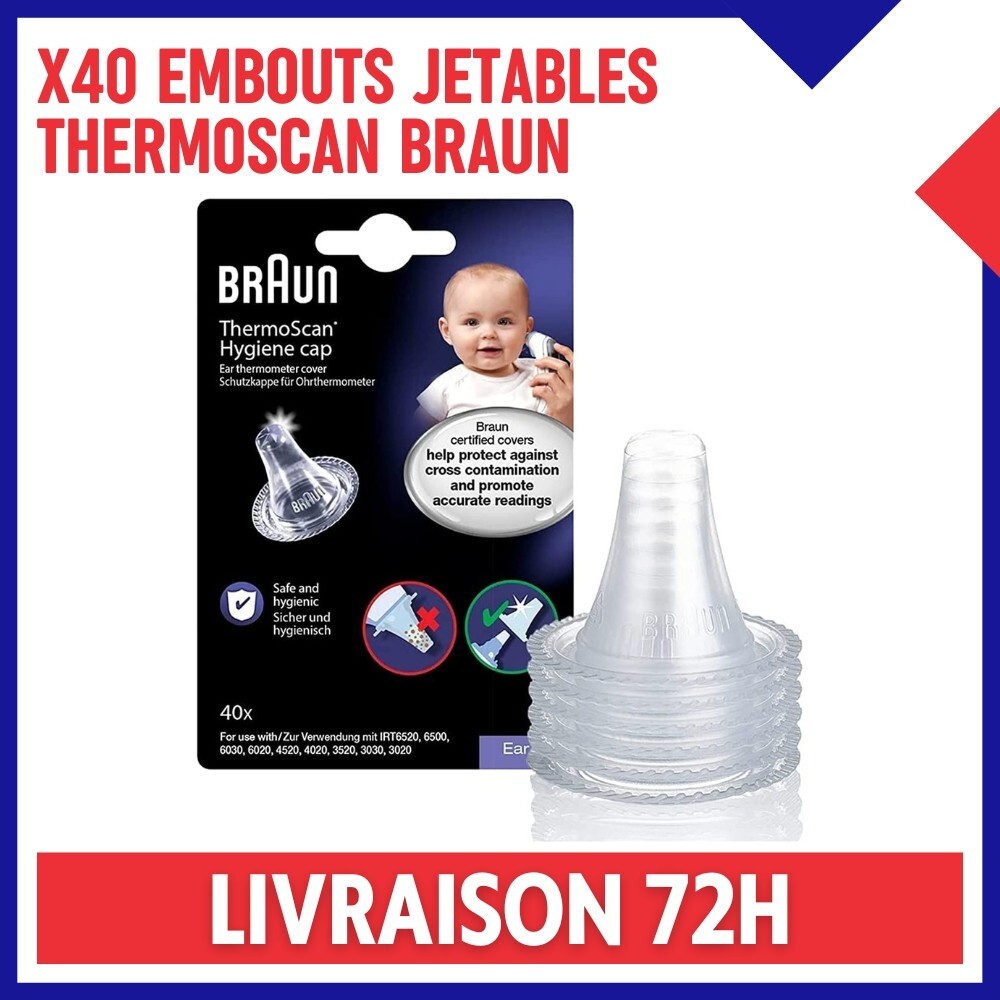 Embouts Jetables x40 pour Thermomètre Auriculaire Braun Thermoscan Capuchon Sonde