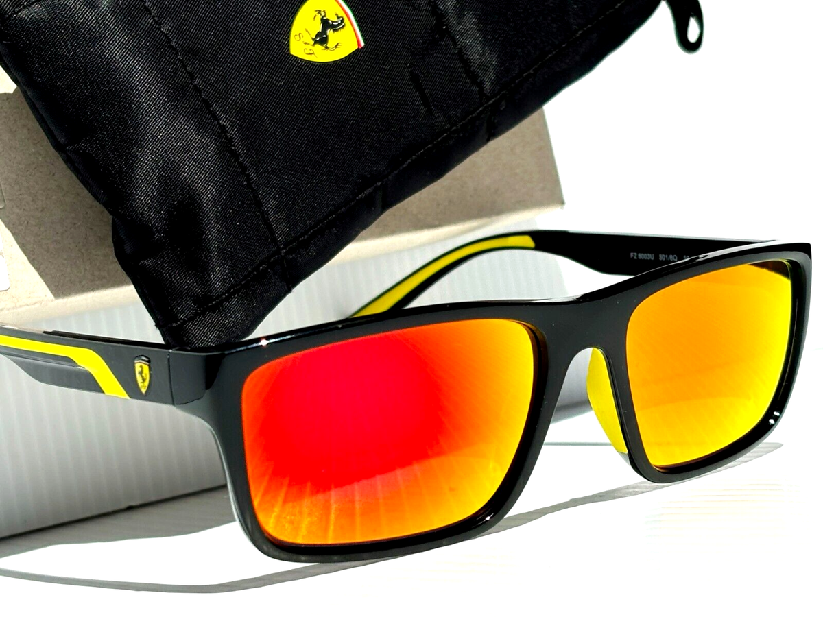NEW SCUDERIA FERRARI Black POLARIZED Red Gold Mirror NEW SCUDERIA FERRARI Black POLARIZED Red Gold Mirror