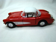 Superior 1957 Corvette Convertible 124 Scale Redwhite Die Cast Chevy Vette