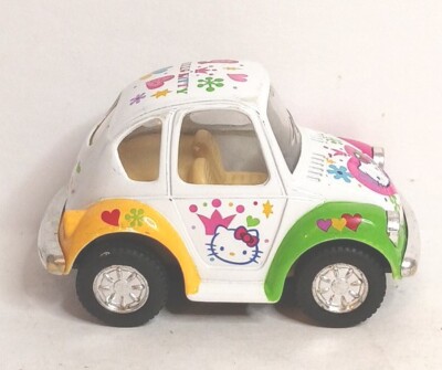 Hello Kitty VW Volkswagon Beetle Kin Toy Pull Back Vintage