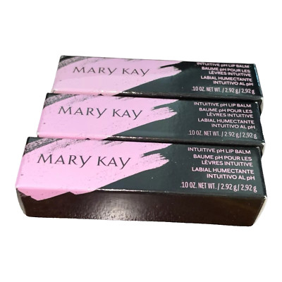 NIB Mary Kay - Intuitive pH Lip Balm - Pink - LOT OF 3 - Full Size #156263