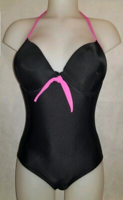 black push up swimming costume