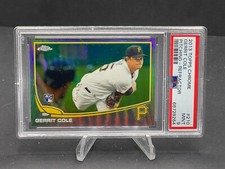 2013 GERRITT COLE TOPPS CHROME REFRACTOR ROOKIE CARD #9 PSA 9 MINT RC SP