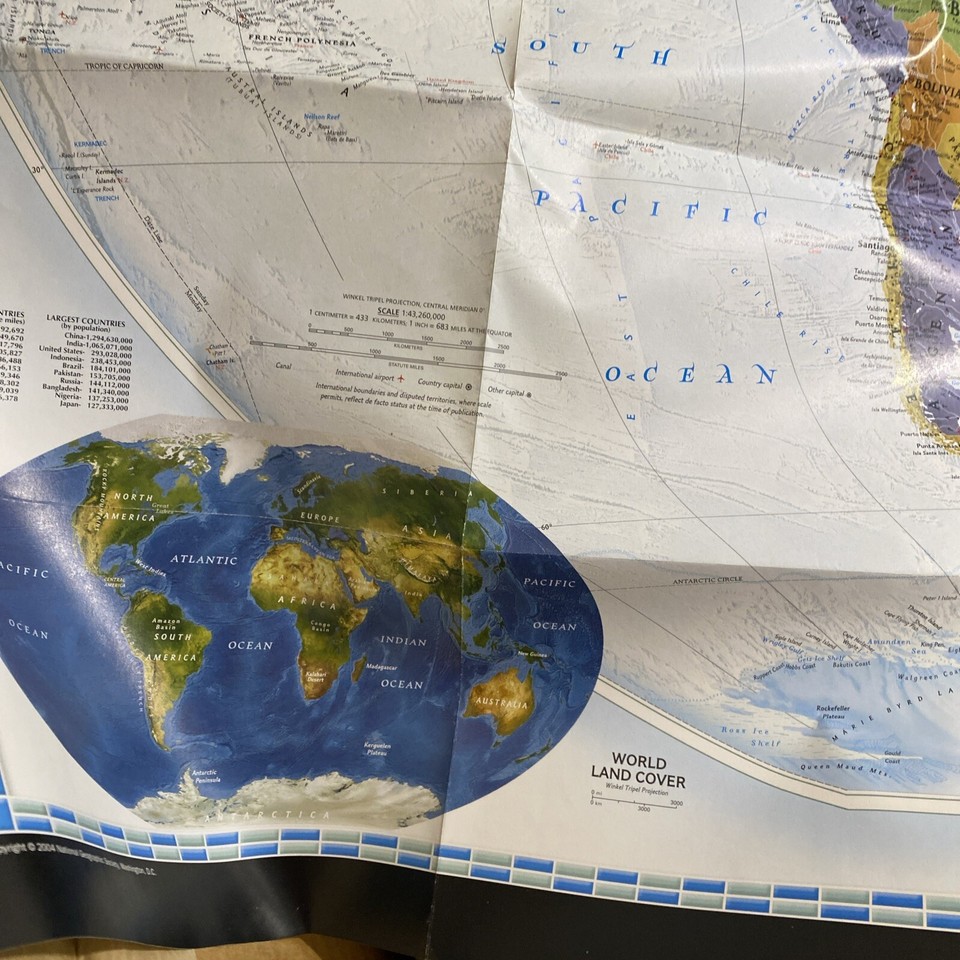 2001 The World Map National Geographic Layout ab9 eBay