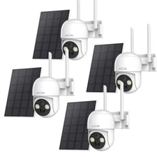 4MP Wireless Solar Power Camera Outdoor Wifi Battery Pan/Tilt Securty Camera
