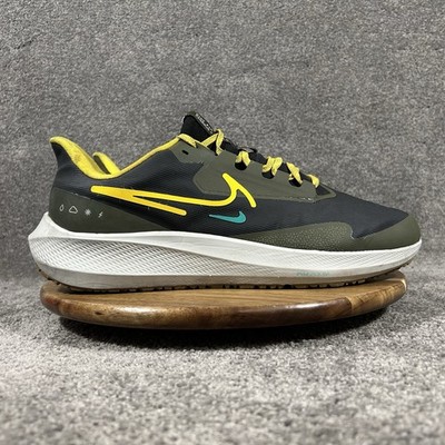 Nike Air Zoom Pegasus 39 Shield FV8107-070 Mens Sz 14 Black Yellow Running Shoes