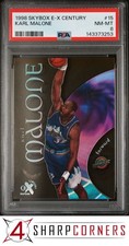 1998 SKYBOX E-X CENTURY #15 KARL MALONE HOF POP 6 PSA 8