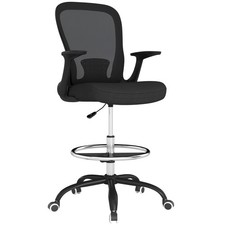 HOMCOM Mesh Draughtsman Chair Black