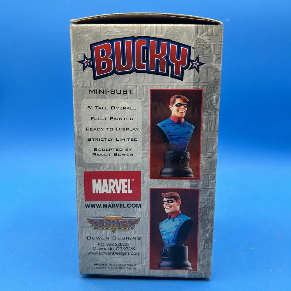 Marvel Bucky 5 英寸迷你半身像 Bowen 雕像美国队长 Sidekick 低 #4184/5000 — 第 2/4 张图片