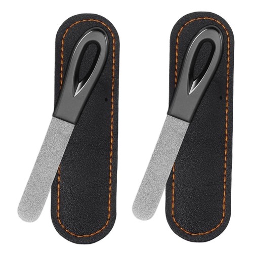 Metal Nail File, Stainless Steel Fingernail Files Double Sided Grit Nail File...