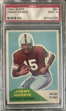 1960 Fleer Football #94 JIMMY HARRIS Dallas Texans, Oklahoma U.  PSA 9 Set Break