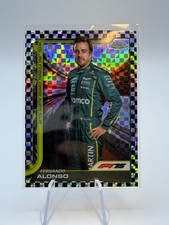 2025 Topps Chrome F1 Fernando Alonso Checkered Refractor  #9
