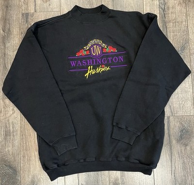 Vintage 1993 Washington Huskies Rose Bowl Football Crewneck Sweater XL Pac-10