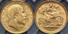 1906 Sydney Half Sovereign - PCGS MS63