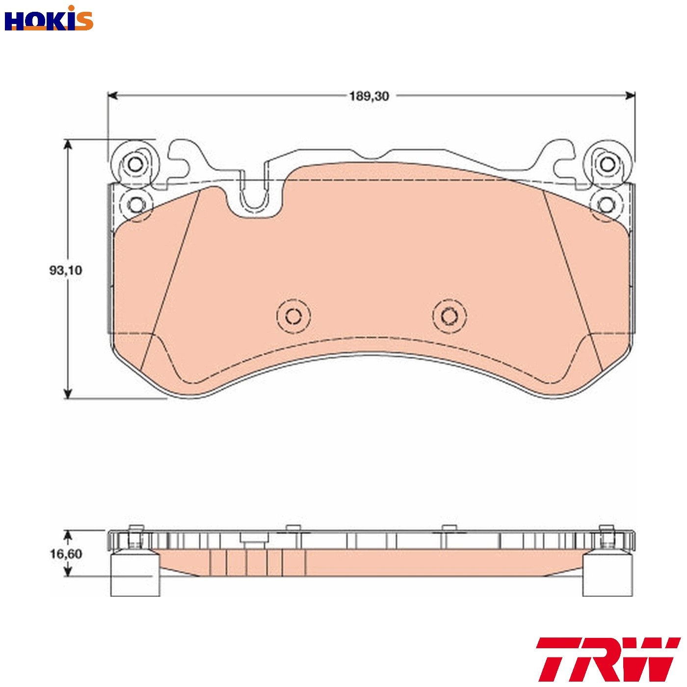BRAKE PAD SET DISC BRAKE GDB1734 FOR MERCEDES-BENZ C-CLASS/T-Model SL/AMG SLS