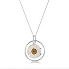 Sterling Silver Round Daisy Necklace