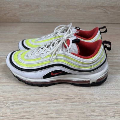 Nike Air Max 97 Men Size 10.5 White Rush Pink Black Volt Green Shoes CI9871-100