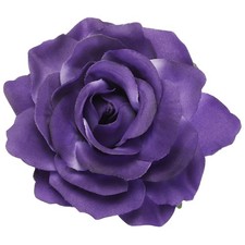 1 Pcs Rose Flower Hair Clips 4 Inch Flower Hair Pins Flower Brooch Purple