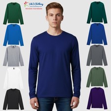 Gildan Mens Softstyle Long Sleeve T Shirts Casual Plain Cotton Tee Top Shirts 