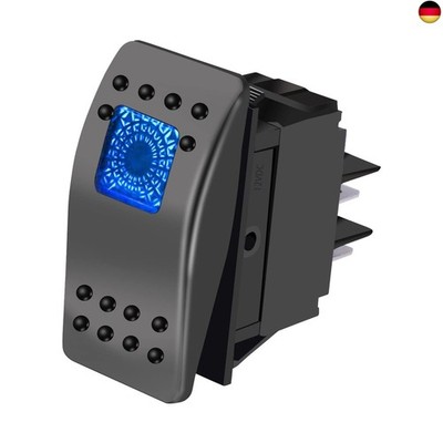 mxuteuk KFZ Auto Schalter 12V beleuchtet Kippschalter wasserdicht blaue LED