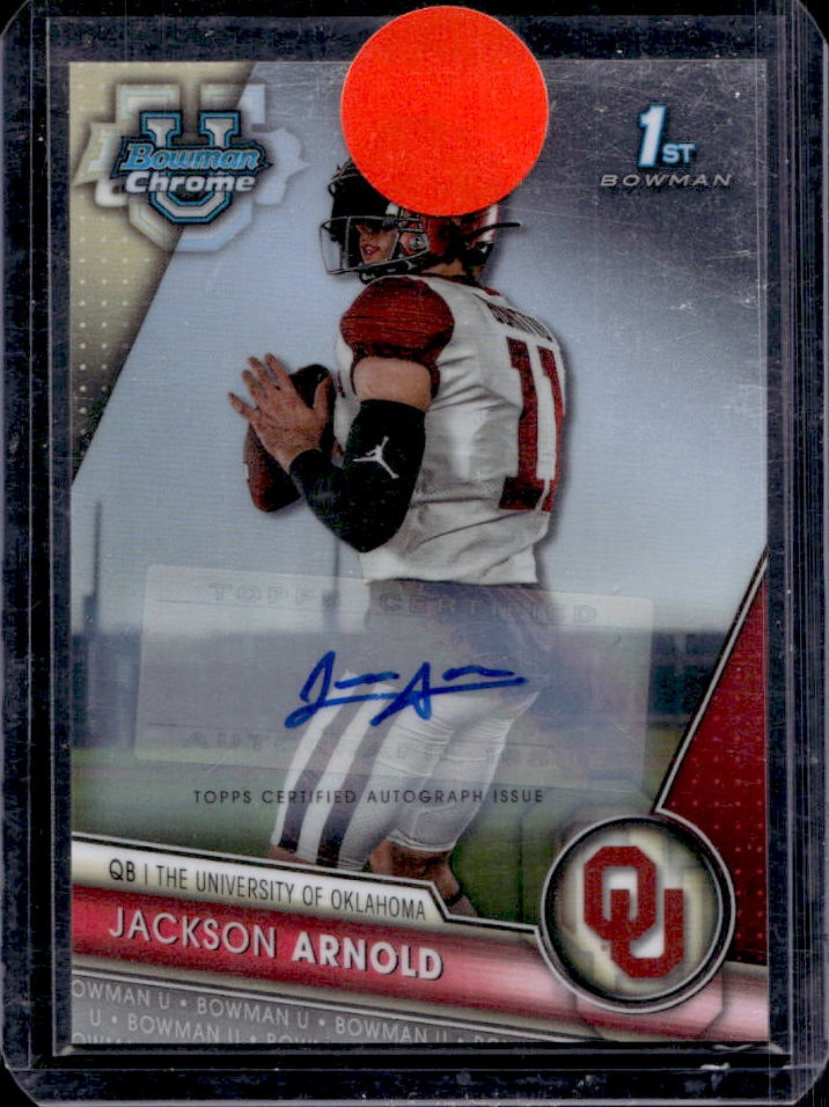 2023 Bowman University Chrome Jackson Arnold Prospect Auto #102 Sooners