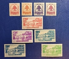 Lebanon 1950 Postage SC# 234-242 MNH/MH/MLH 235 MNH 238-239 MLH 236 USED (R103)