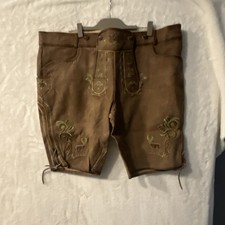 Men s Genuine Leather Lederhosen Size 62 Oktoberfest Bavarian Shorts