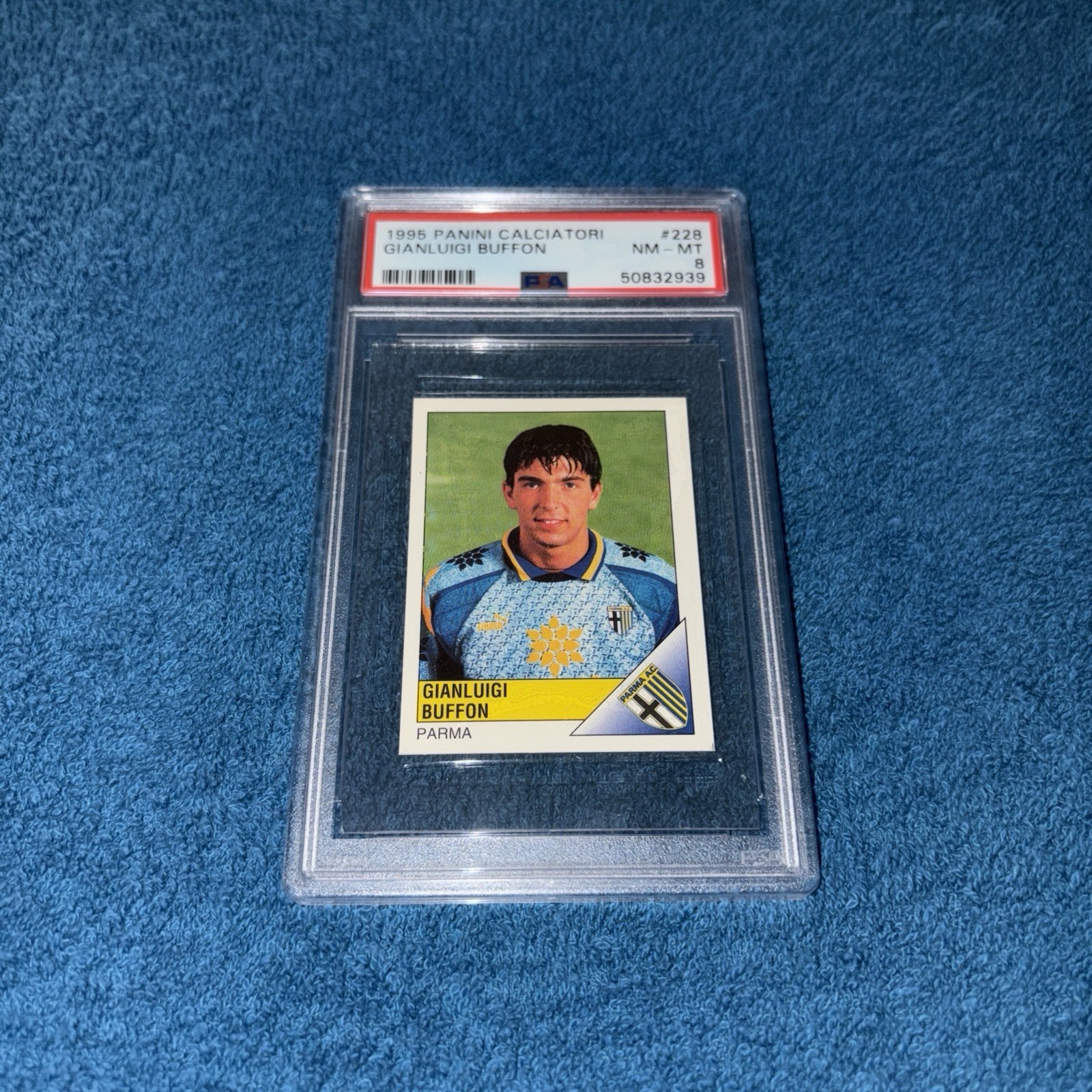 1995 Panini Calciatori #228 Gianluigi Buffon Rookie RC PSA 8 NM Parma