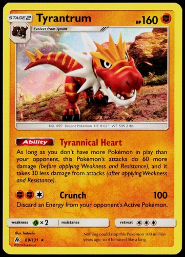 Tyrantrum 69/131 SM - Forbidden Light NM Holofoil
