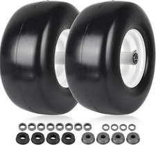 2-pack 13x6.50-6 Flat Free Tire And Wheel - Universal 13x6.5-6 Solid Rubbe Ri