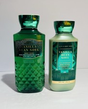 Lot Of 2 Bath Body Works Vanilla Bean Noel Body Wash Gel 10 oz Lotion 8 oz