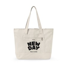 Zippered Canvas Tote